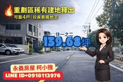 豐原重劃區內#前後臨路地139坪#可蓋四戶