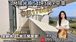 淑貞🍎新市LM陽光樹54坪3房+平車(全新未住)