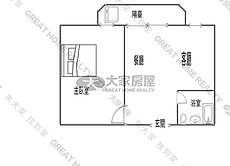 (有陽台)青山綠水低公設正一房一廳大套房