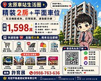 北屯勝美讚後棟精裝2房平車
