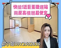 捷運巨蛋站大二房｜高樓層採光佳，投資自住兩相宜