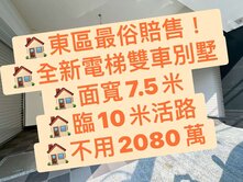 🏡東區最俗全新電梯雙車別墅!!就是俗啦!!
