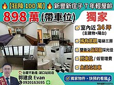 獨家⭐新豐建興路輕屋齡電梯三房車才898 萬！