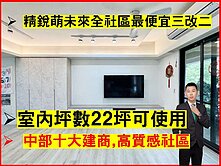 社區最便宜｜精銳-萌未來｜超值三改二房平車