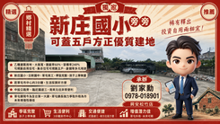 📌獨家｜新庄國小旁方正建地｜多元規劃潛力地📐