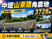 中壢農地首選｜稀有角地、地勢平坦超理想