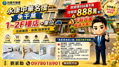 大降百萬×小劉專任🏡中華名廈｜1+2樓店住+車位