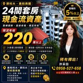 年收220萬以上🔴屏東內埔美和科大高投報收租聖品