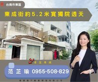 東區.東成街約5.2米寬獨院傳統美透天