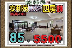 永豐路安和苑👪4米2挑高氣派一樓👪四大房雙車