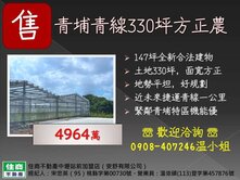 青埔近捷運青線330坪方正農+全新合法建物147坪
