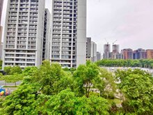 稀有央北捷運一層一戶樹海景觀裝潢三房坡平車