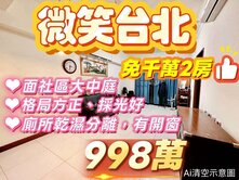 獨家鐵專#微笑台北森活2房#價可談#免千萬入住