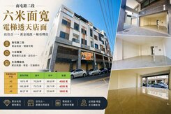 🎉全新電梯透天店面🎉臨路6米寬🎉多戶可選