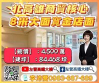 富邦義享天地8米大面寬大坪數1+夾+2 左營高鐵