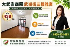 大武崙｜武嶺街｜三樓雅寓｜低總價｜新青安