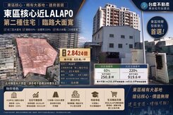 東區核心近LALAPO｜第二種住宅土地｜臨路大面寬