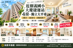 近樹義國小明星學區💫質感4房+大平車｜景觀戶⭐