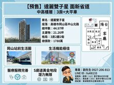 【預售】達麗雙子星面新省道｜3房大平車