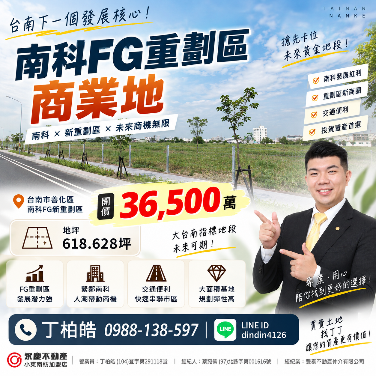 南科FG區商業用地｜台南科學園區重劃區｜買房找丁丁