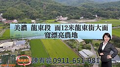 美濃龍東段面12米龍東街大面寬漂亮農地