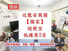 獨家不用768萬電梯2房🔥龍安特區+愛買+麥當勞