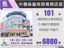 中壢角窗收租套房+超商店面