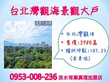 山海景觀※【台北灣觀海大戶】★永久視野
