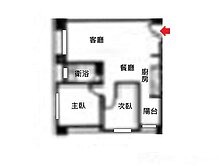 樂滿帝高樓層2房車位～三面採光.衛浴開窗