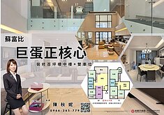 【巨蛋正核心|百坪樓中樓 雙車位】一分鐘到捷運