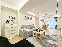 天母新光三越商圈幸福大廈歐式美學綠景１樓３房車