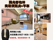 ‼️這間真的不能錯過‼️陽光都柏林美裝潢兩房+平車