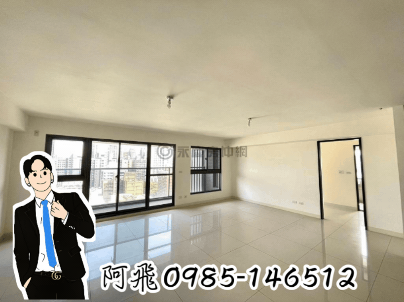 高鐵站前稀有全新樓中樓雙主臥雙平車