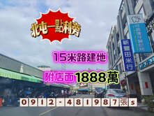 北屯一點利市場旁金店面［買地有建物可用］
