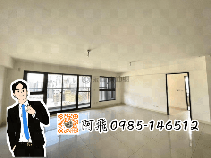 高鐵站前稀有全新樓中樓雙主臥雙平車