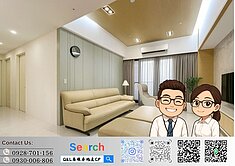 美術館雙捷運站｜悅龍灣｜雙衛開窗大三房平車