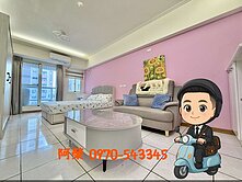 文心崇德捷運站｜梅川河畔直接入住１房１廳大套房陽台