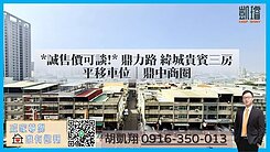 誠售價可談!鼎力路緯城貴賓三房平移車位｜鼎中商圈
