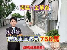 南區超甜價🔴金華路｜傳統車庫透天．750萬