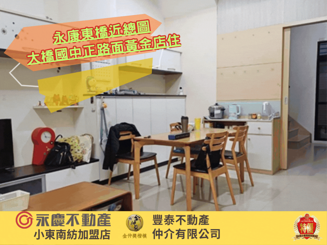 降價！東橋近總圖大橋國中正路面黃金店住