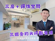 三鐵旁稀有大坪數｜三房一室，等同四房好生活