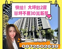 近美術館｜大坪數兩房｜雙衛浴開窗｜稀有平面大車位