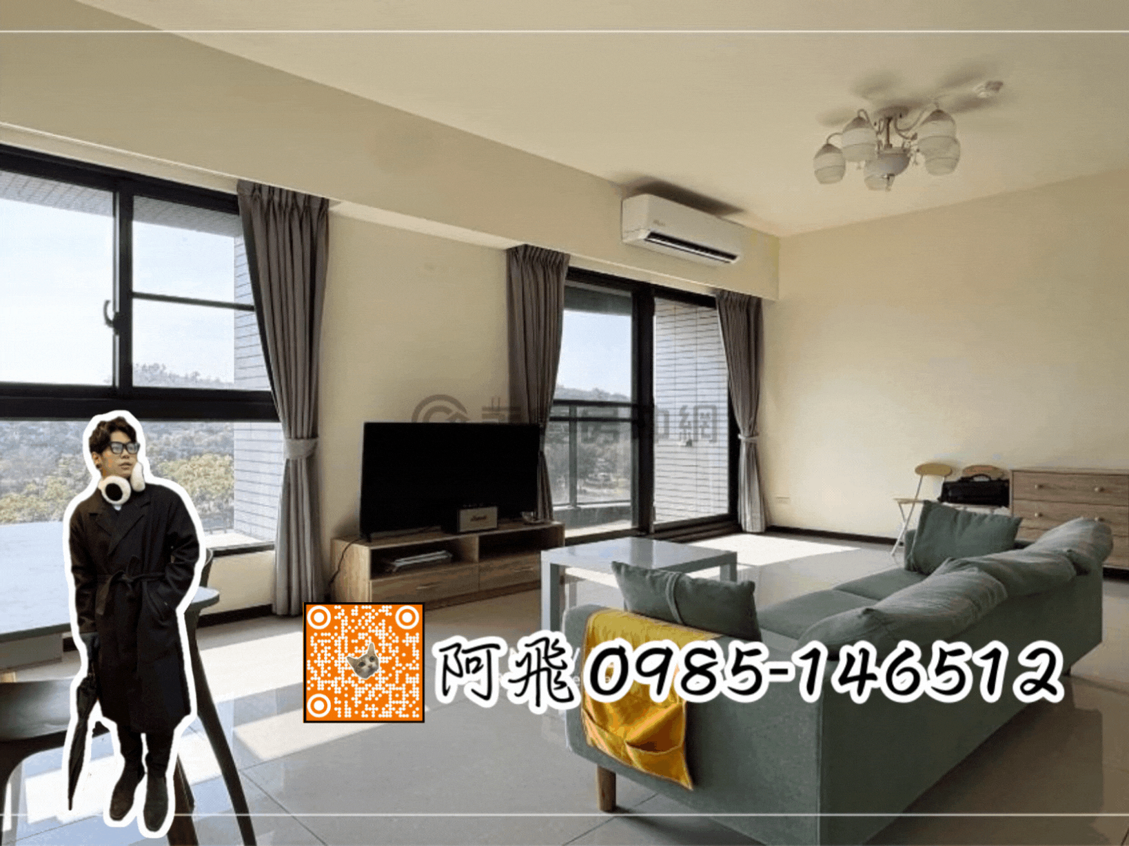 橋頭法院旁~邊間三房平車~屋況乾淨無裝潢