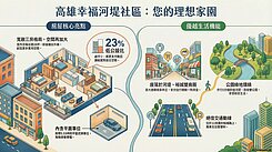 ¥北高雄幸福社區~河堤國小三房+平車~