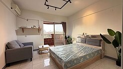 河畔綠意雙公園陽台景觀套房