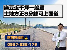 8分鐘上國道近千坪一般農