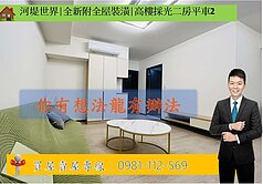 河堤世界│全新附全屋裝潢│高樓採光二房平車2