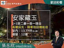 中信永欣⭐推薦⭐安家藏全新高樓景觀１＋１房