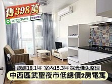中西區武聖夜市低總價2房電寓/售398萬.價可談