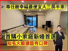 專任🍎大毅樹幸福｜社區最便宜｜大三房平車